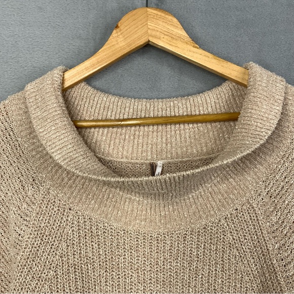 Free People Edessa Pullover Sweater. Tan Color. Women’s Size Large. - Picture 3 of 6
